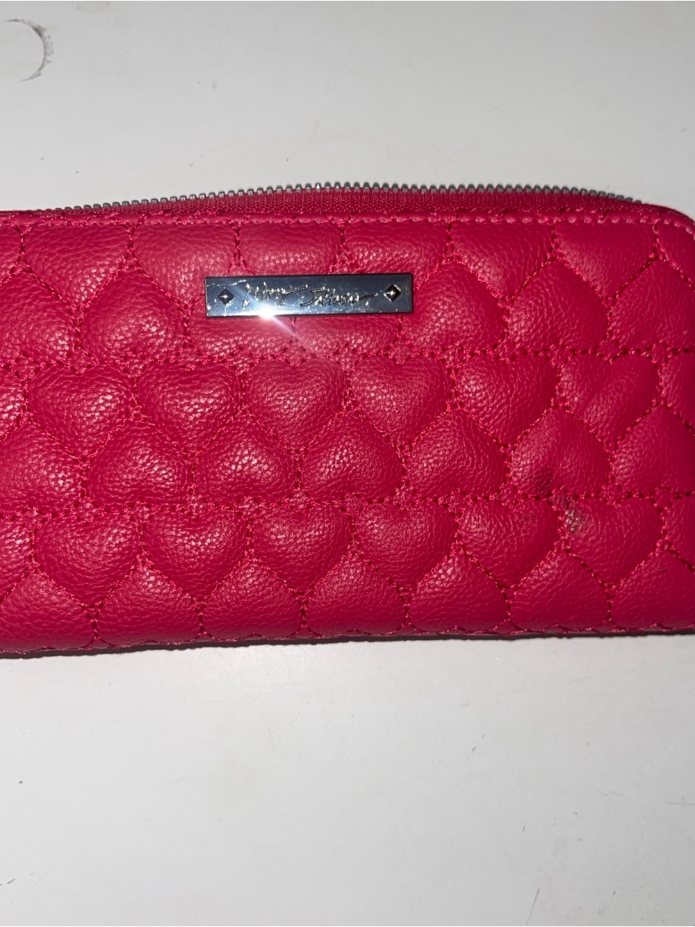 Quilted Pink Zip Wallet